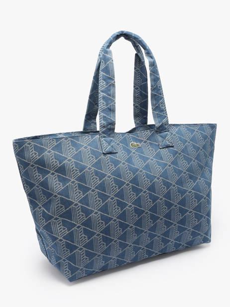 Schoudertas Heritage Jacquard Katoen Lacoste Blauw heritage jacquard NU4994PB ander zicht 2