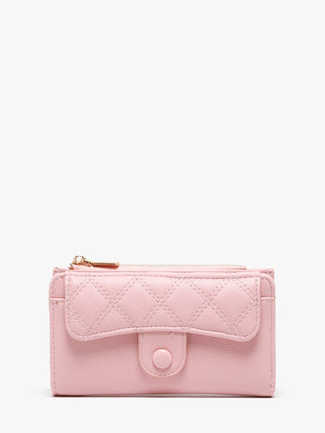 Portemonnee Met Kaarthouder Miniprix Roze button 78SM2672