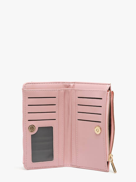 Portemonnee Met Kaarthouder Miniprix Roze button 78SM2672 ander zicht 1