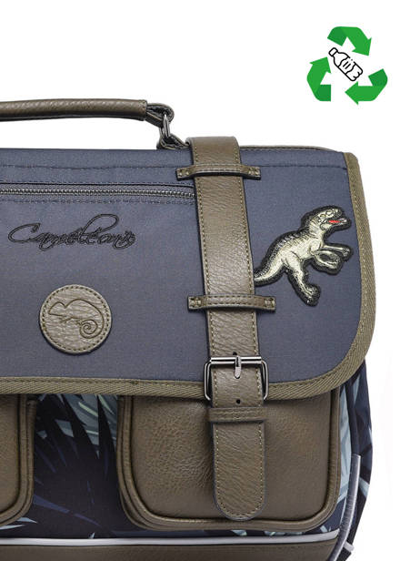 Boekentas 2 Compartimenten Cameleon Grijs vintage urban PBVBCA38 ander zicht 2