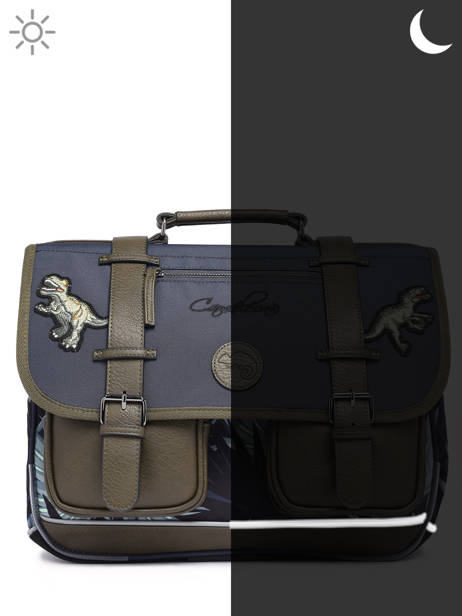 Boekentas 2 Compartimenten Cameleon Grijs vintage urban PBVBCA38 ander zicht 8