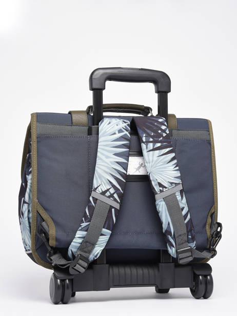 Boekentas Op Wieltjes 2 Compartimenten Cameleon Grijs vintage urban PBVBCR38 ander zicht 5