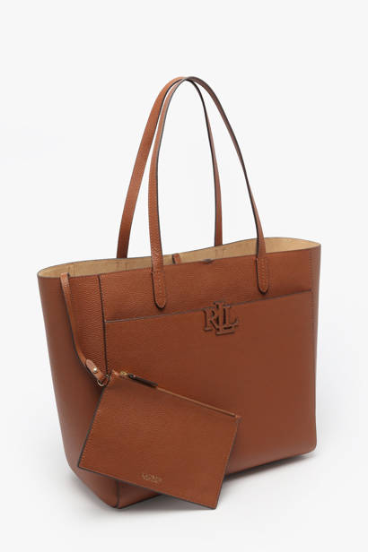 Schoudertas Cameryn Leder Lauren ralph lauren Bruin cameryn 31960183 ander zicht 2
