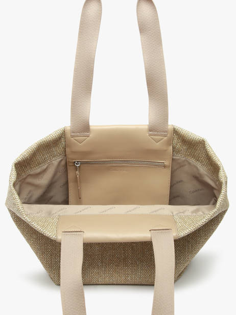 Schoudertas Ck Raffia Raphia Calvin klein jeans Beige ck raffia K613174 ander zicht 3