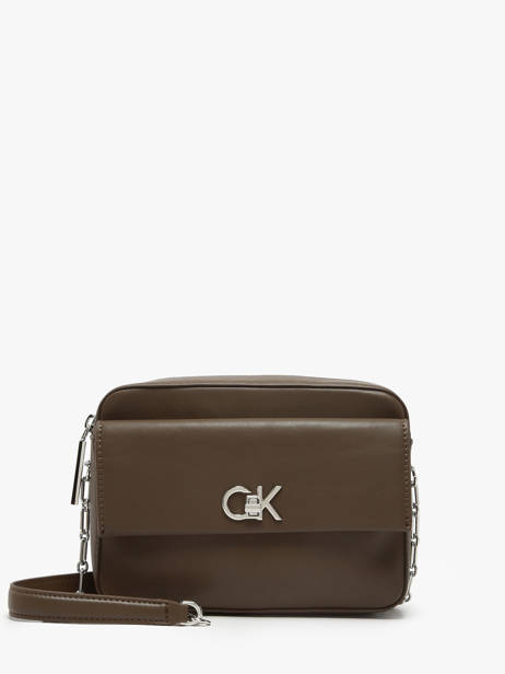 Cross Body Tas Ck Pocket Gerecycleerd Polyester Calvin klein jeans Bruin ck pocket K613089