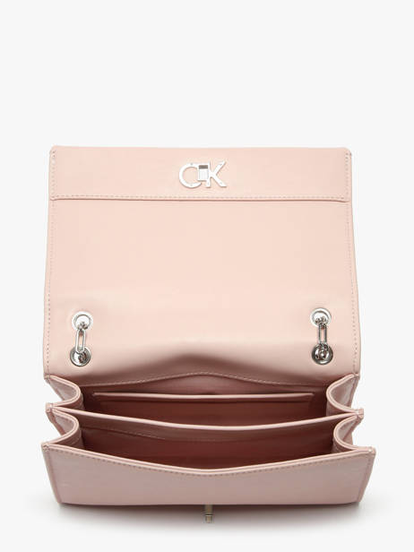Cross Body Tas Ck Chain Gerecycleerd Polyester Calvin klein jeans Roze ck chain K612810 ander zicht 3