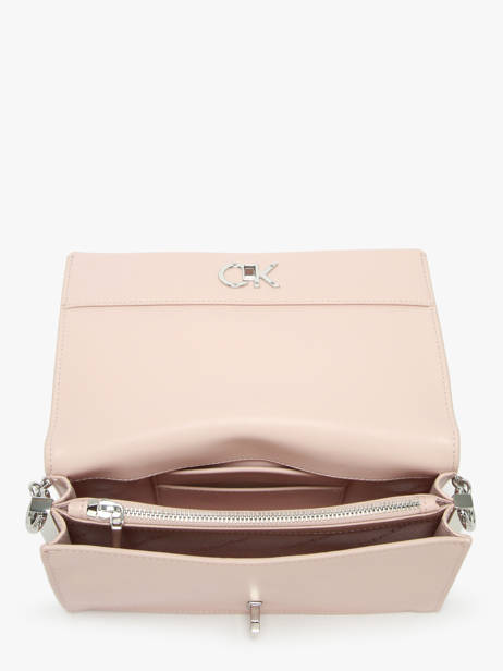 Cross Body Tas Ck Chain Gerecycleerd Polyester Calvin klein jeans Roze ck chain K612806 ander zicht 3