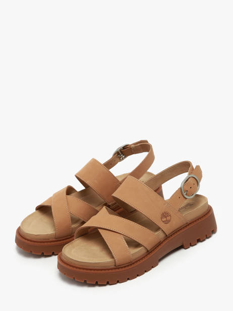 Sandalen Clairemont Way Uit Leder Timberland Bruin women 61T4EN31 ander zicht 1