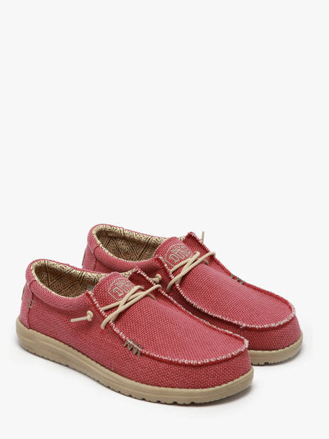 Mocassins Wally Braided Hey dude Rood men 40003 ander zicht 2