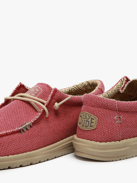 Mocassins Wally Braided Hey dude Rood men 40003 ander zicht 3