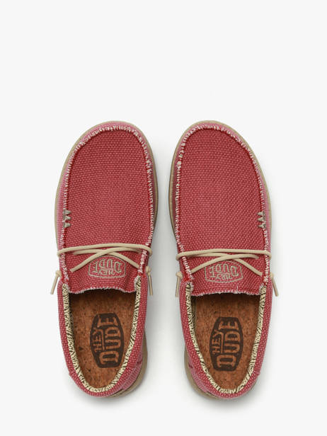 Mocassins Wally Braided Hey dude Rood men 40003 ander zicht 4