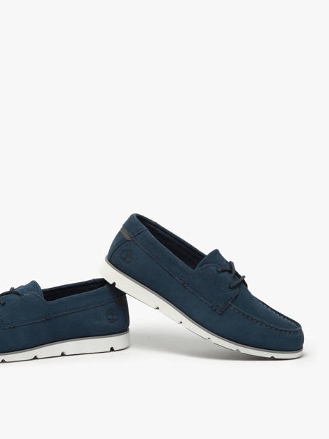Mocassins Grafton Bay Lace Up Uit Leder Timberland Blauw men 42X7EP31 ander zicht 3