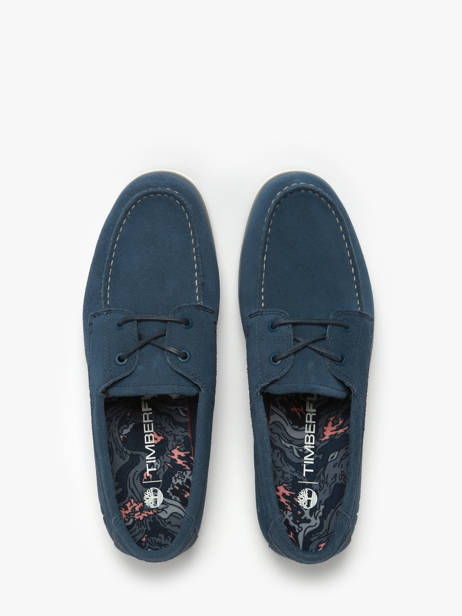 Mocassins Grafton Bay Lace Up Uit Leder Timberland Blauw men 42X7EP31 ander zicht 4