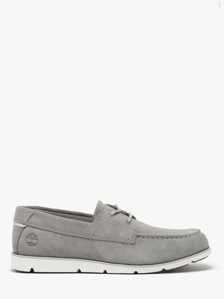 Mocassins Grafton Bay Lace Up Uit Leder Timberland Grijs men 42X7EWG1