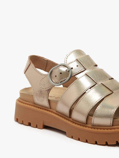 Sandalen Clairemont Way Uit Leder Timberland Goud women 2Q1PN751 ander zicht 2