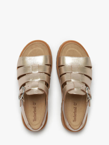 Sandalen Clairemont Way Uit Leder Timberland Goud women 2Q1PN751 ander zicht 3