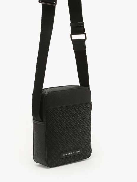 Cross Body Tas Tommy hilfiger Zwart monogram AM13210 ander zicht 1
