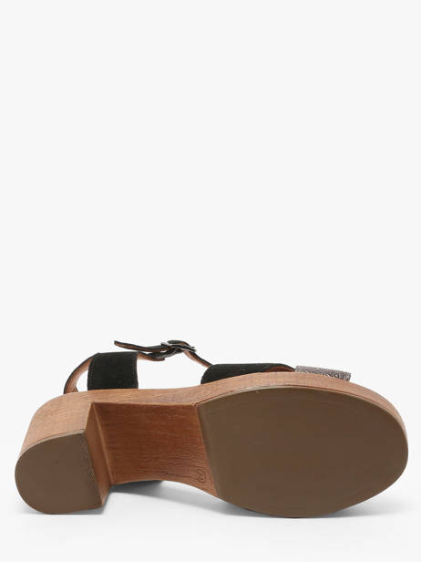 Sandalen Met Hak Musieges Uit Leder Coco abricot Zwart women V3081P ander zicht 4
