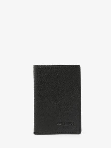 Kaarthouder Leder Hexagona Zwart confort 461007R