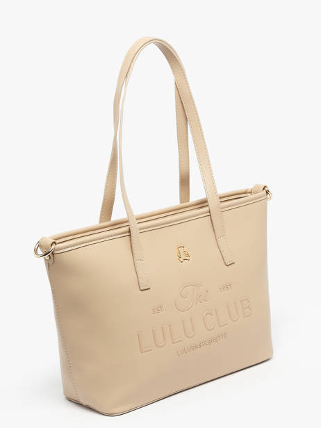 Schoudertas Logo Lulu castagnette Beige logo YZEURE ander zicht 2