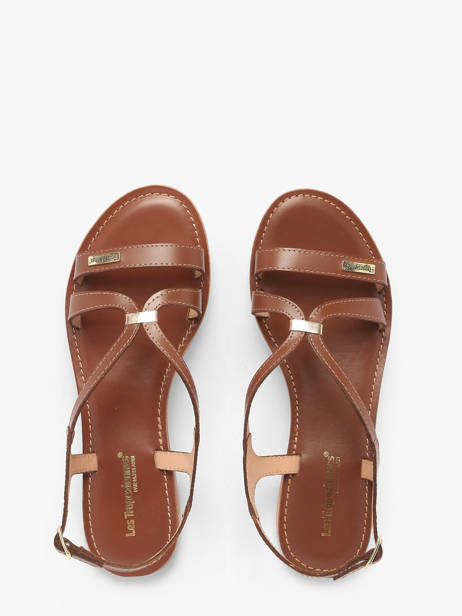 Open Sandalen Hamoon Uit Leder Les tropeziennes Bruin women HAMOON ander zicht 3