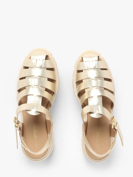 Sandalen Bayla Uit Leder Les tropeziennes Goud women BAYLA ander zicht 3