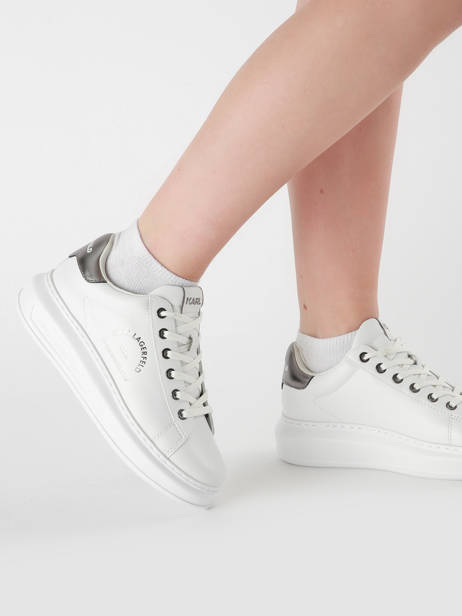 Sneakers Kapri Maison Karl Uit Leder Karl lagerfeld Wit women KL62538K ander zicht 1