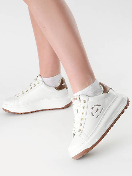Sneakers Kapri Lug Maison Uit Leder Karl lagerfeld Wit women KL67538M ander zicht 1