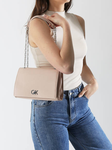 Cross Body Tas Ck Chain Gerecycleerd Polyester Calvin klein jeans Roze ck chain K612810 ander zicht 1