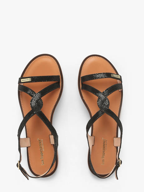 Open Sandalen Hastral Uit Leder Les tropeziennes Zwart women HASTRAL ander zicht 3