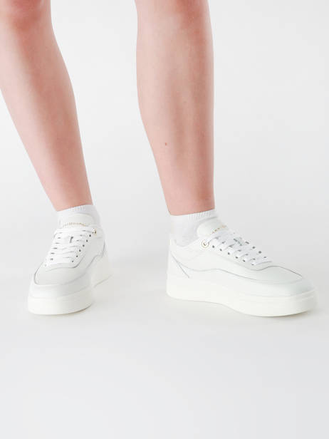 Sneakers Uit Leder Tommy hilfiger Wit women 8800YBS ander zicht 1