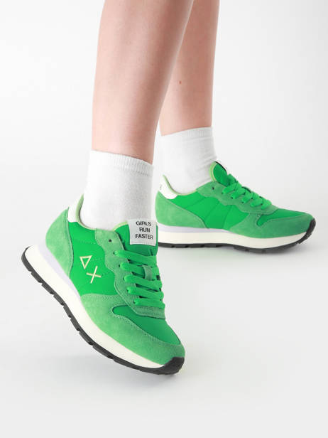Sneakers Ally Solid Nylon Sun68 Groen women Z35201 ander zicht 1