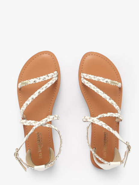 Open Sandalen Diah Uit Leder Les tropeziennes Wit women DIAH ander zicht 3