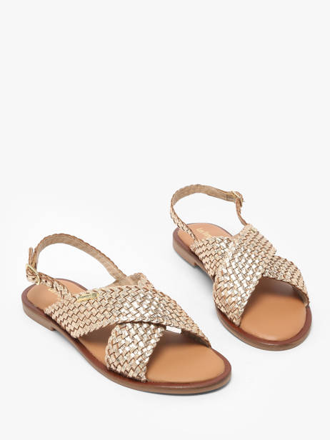 Open Sandalen Doa Uit Leder Les tropeziennes Goud accessoires DOA ander zicht 1