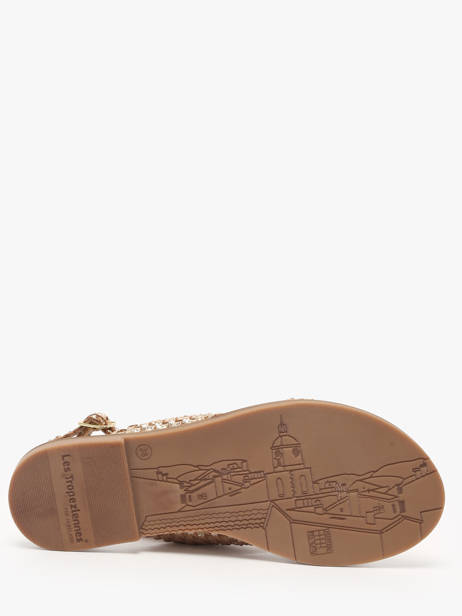 Open Sandalen Doa Uit Leder Les tropeziennes Goud accessoires DOA ander zicht 4