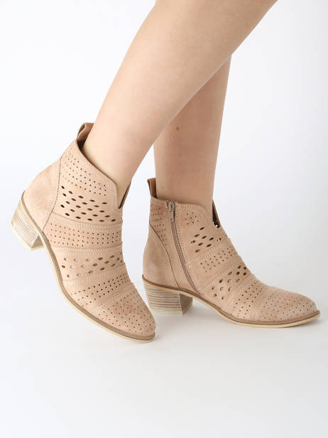 Enkellaarsjes Met Hak Nelly Uit Leder Alpe Bruin women 53911152 ander zicht 1
