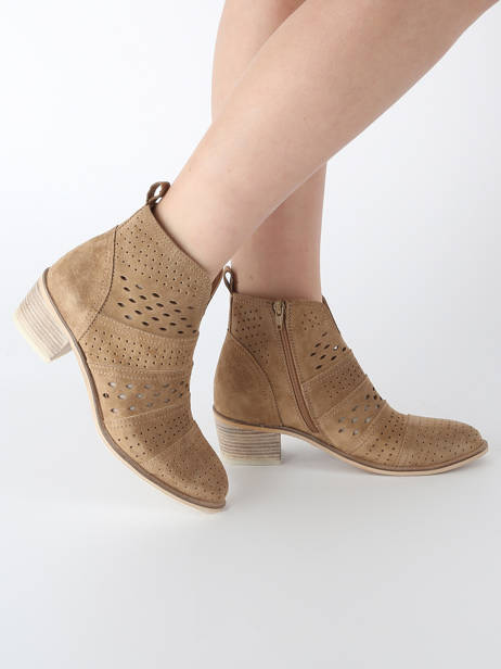 Enkellaarsjes Met Hak Nelly Uit Leder Alpe Bruin women 53911101 ander zicht 1