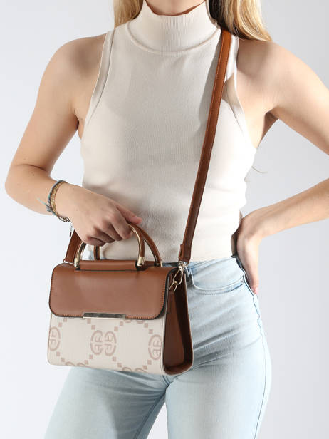 Handtas /cross Body Signed Miniprix Beige signed 2 ander zicht 1