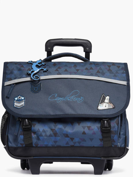 Boekentas Op Wieltjes 3 Compartimenten Cameleon Blauw actual PBBACR41