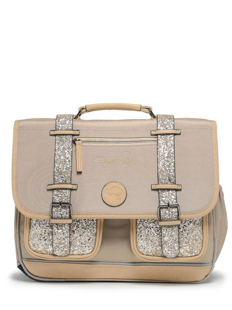 Boekentas 2 Compartimenten Cameleon Beige vintage fantasy PBVGCA38 ander zicht 6