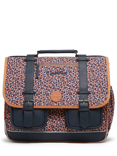 Boekentas 3 Compartimenten Cameleon Bruin vintage fantasy PBVGCA41 ander zicht 6