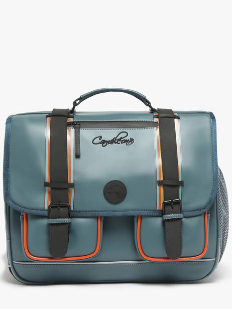 Boekentas 3 Compartimenten Cameleon Blauw vintage north PBVWCA41