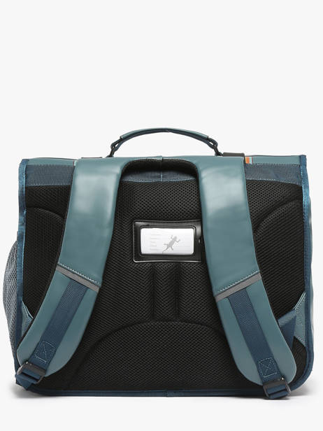 Boekentas 3 Compartimenten Cameleon Blauw vintage north PBVWCA41 ander zicht 5