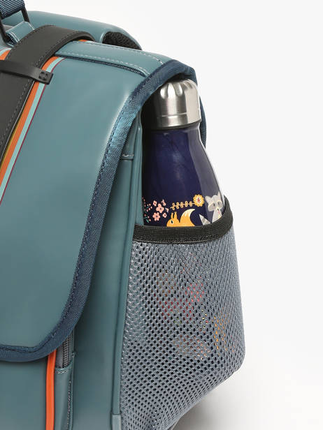 Boekentas 3 Compartimenten Cameleon Blauw vintage north PBVWCA41 ander zicht 6