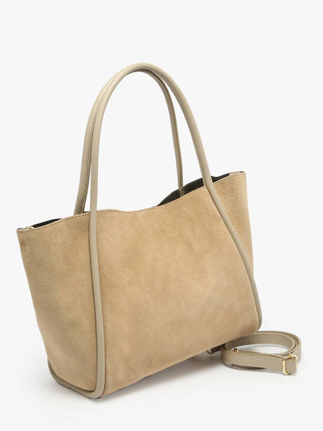 Cross Body Tas Velvet Caviar Leder Milano Beige velvet caviar VC24021 ander zicht 2