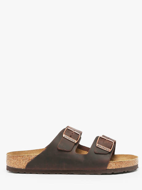 Slippers Arizona Leoi Habana Uit Leder Birkenstock Bruin men 52531
