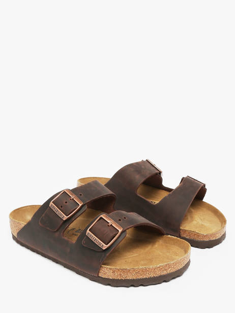 Slippers Arizona Leoi Habana Uit Leder Birkenstock Bruin men 52531 ander zicht 1