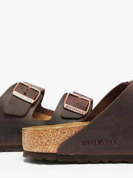 Slippers Arizona Leoi Habana Uit Leder Birkenstock Bruin men 52531 ander zicht 2