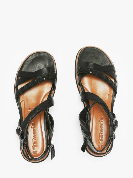 Sandalen Uit Leder Tamaris Zwart women 44 ander zicht 3