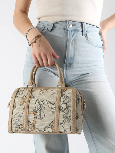 Handtas Butterfly Katoen Miniprix Beige butterfly 32871 ander zicht 1